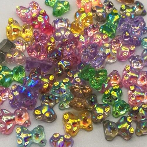 5pcs Resin 3D Nail Bear Crystal Gummy Bear Nail Art Tips Decorations Acrylic UV Gel Polish Manicure DIY Ornaments Accessories