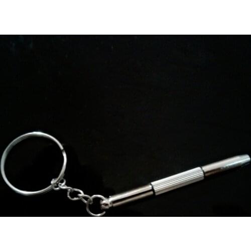 Portable 3 in 1 Stainless steel Precision Repair Screwdriver Keychain Screwdriver Eyeglass Sunglasses Watch Repair Kit Tools