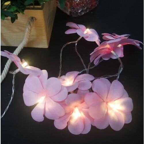 Holiday floral LED String Lights 10leds 1.5Meter by AA battery, Kids room flower/Christmas decor. Event Party/New Year supplies