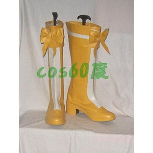 Pretty Cure Ako Shirabe/Cure Music Halloween Christmas Cosplay yellow Boots shoes S008