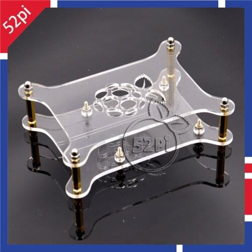 Transparent Acrylic Case Clear Shell Enclosure with Logo for Raspberry Pi 3/2 Model B