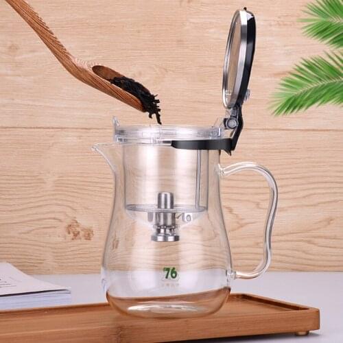 Transparent Teapot Glass Teapot Handmade Simple Thickened Tea Maker Office Tea Set Tray Gift Cups Teteras Stove Kettle EI50TP