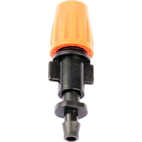 15pcs/set Orange Adjustable Atomization Sprinklers + 4/7mm Hose barbed Connector High Quality Garden Home Irrigation Sprinklers