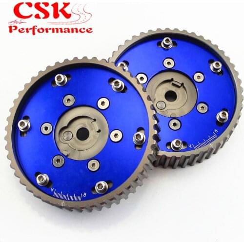 Adjustable CAM GEAR GEARS Pulley for BMW E21 E28 E30 E34 E36 318i ( 2pcs) Blue / Purple
