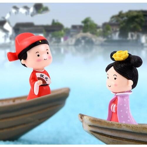 Romantic Prince Princess Couple Fairy Garden Miniatures Decor DIY Mini Miniature Figurine Garden Micro Landscape