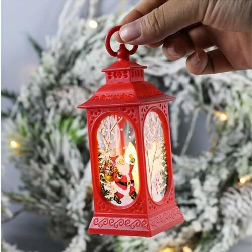 Christmas Ornament LED Oil Lamp Wind Light Pendant Christmas Tree Decoration New Year 2022 Xmas Gifts Navidad 2021 Home Decor