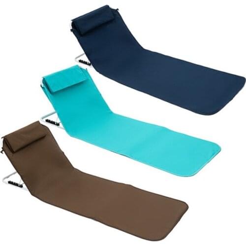 Folding Backrest Beach Ground Mat Chair Waterproof Cushion Lounger Lightweight Outdoors Camping Lunch Break Bed Fishing Recliner