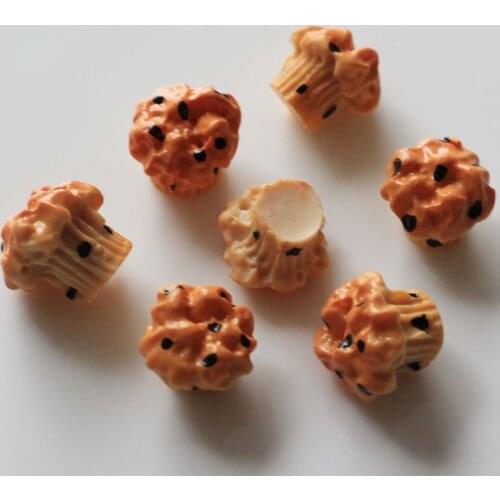Resin 3D Flower Bread Resin Flatback Cabochons Miniature Food Art Supply For Decoration Charm DIY Craft