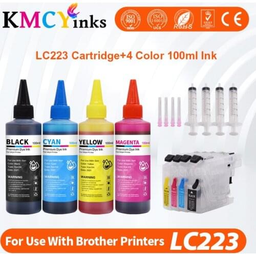 KMCYinks chip resetter+refillable ink cartridge for LC103 LC203 LC205 LC207 LC213 LC215 LC217 LC223 LC225 LC227 LC233 235 237