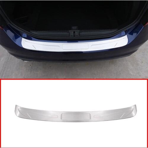 For Alfa Romeo Giulia 2017 Car Stainless Steel Rear Outside Bumper Plate Cover Protector Cover Trim Accessories