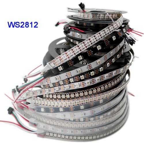 1m/3m/5m WS2812B Smart led strip;30/60/74/96/100/144 pixels/leds/m;WS2812 IC;WS2812B/M;DC5V;IP30/IP65/IP67