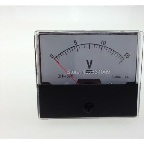1PCS DH670 DC 0-15V 15V Analog Volt Voltage Voltmeter Panel Meter Brand New