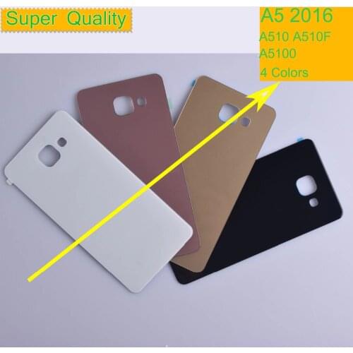 10Pcs/lot For Samsung Galaxy A5 2016 A510 A510F A5100 Housing Battery Cover Back Cover Case Rear Door Chassis A5 2016 Shell