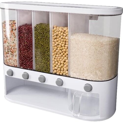 12L Desk Kitchen Food Grain Rice Container Plastic Cereal Dispenser Storage