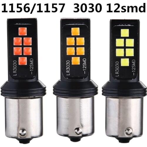 2PCS Car Lights 1156 P21W BA15S 1157 P21/5W BAY15D T20 7440 W21/5W 7443 BAU15S Car chip LED Signal Lamp car brake light bulb