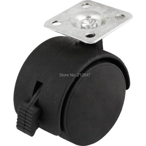 Replacement Spare Part Black Plastic Rotatable Caster Wheel for Wheelchair