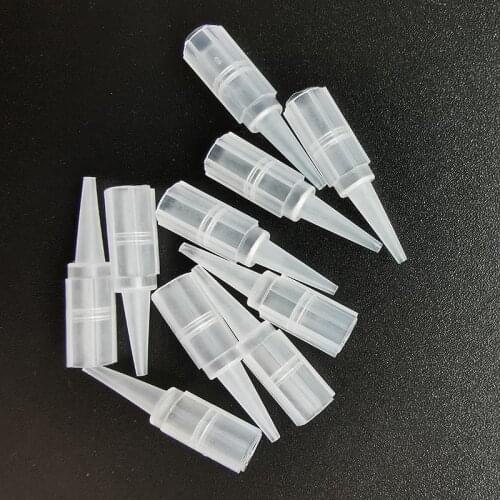 200pcs/lot Plastic Tattoo Caps Eyebrow/Lip Semi Permanent Makeup Tattoo Needle Tips Matched For 1R Needles Tattoo Accessories