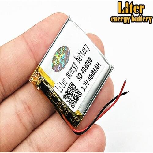 3.7V,400mAH,403030 Polymer lithium ion / Li-ion battery for TOY,POWER BANK,GPS,mp3,mp4,MP5 Smart Watch,Power Bank Speaker