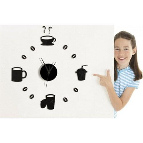 3d mirror wall stickers gold/black/Silver Clock decoration DIY for living room/wall/window made of ps beautiful and colorfast