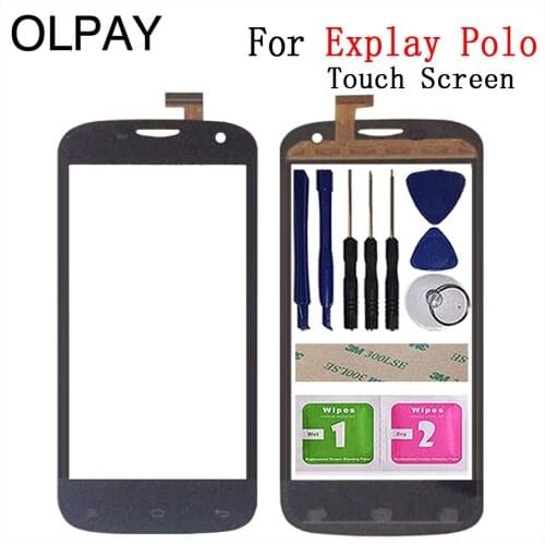 4.5'' New 100% Mobile Phone TouchScreen For Explay Polo Touch Screen Digitizer Glass Lens Free Adhesive+Wipes