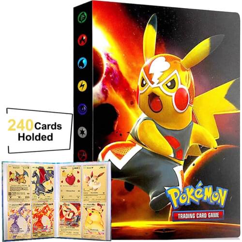 240Pcs Pokemon Album Book Pikachu Playing Game GX Cards Livre Pokémon Boek Binder Card Collectors Holder Toys Gift For Children