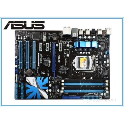 USED motherboard for ASUS original P7H55 boards LGA 1156 DDR3 for intel i3 i5 i7 cpu 16GB mainboard H55 Desktop motherboard