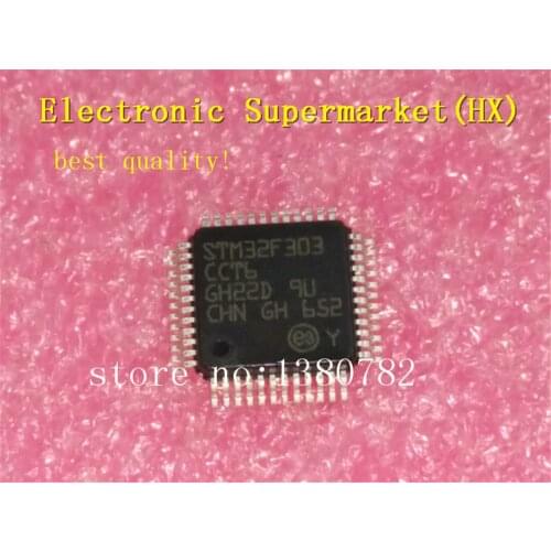 Free shipping 10pcs/lot STM32F303CCT6 STM32F303 STM32 F3 IC 32-Bit 72MHz 256KB (256K x 8) FLASH QFP-48 IC In stock