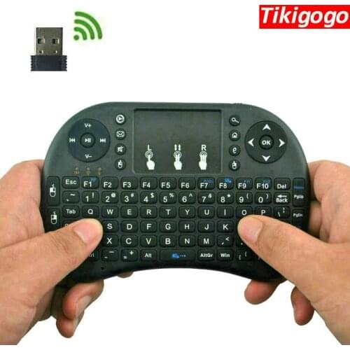 Tikigogo i8 2.4G Wireless Air Mouse English Russian mini Keyboard touchpad remote control for Android Smart TV box PC etc