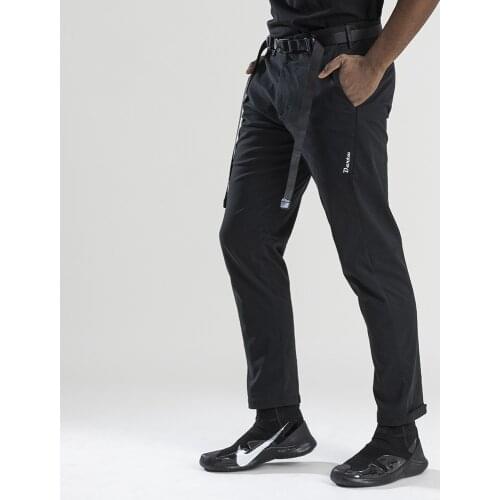 DARTW Techwear Mens Wrinkle Free Chino Pants Urban Tactical Dark Navy Trousers Ergonomically Cut Activewear Streetwear