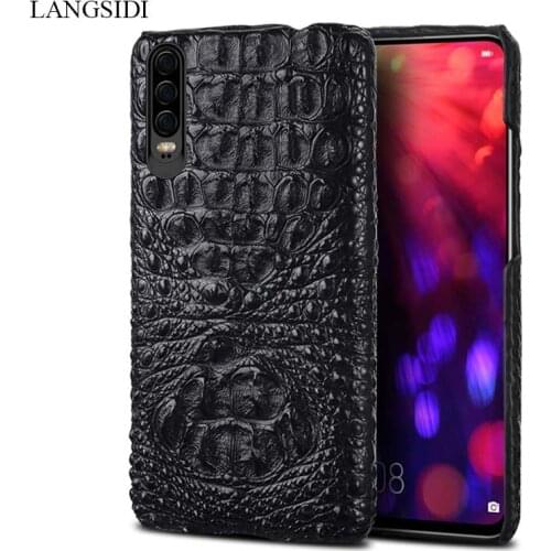Real Crocodile Leather Phone case For Huawei p30 lite Back Covers for Huawei p30 pro Luxury marvel Cases for P20 Pro P30 coque