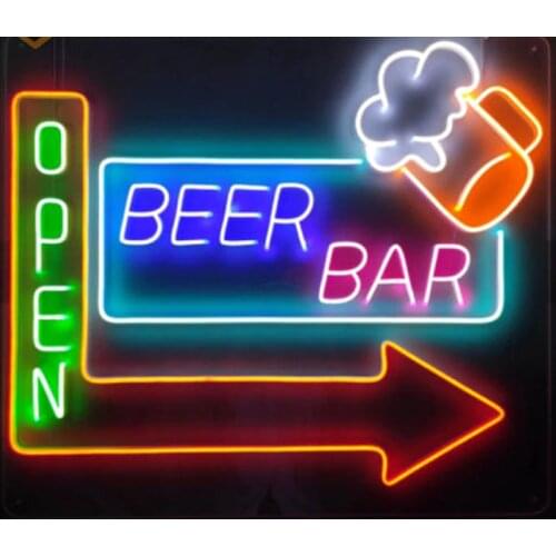 Decorative Light Coffee Hard Roc Cafe Neon Light Open Accessories Beer Bar Display Hotel light Enseigne Lumineuse Handmade