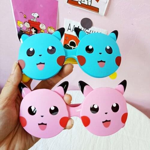 Pokemon Cartoons Pikachu child Sunglasses Anime Flip sunglasses girl boy Childrens party dress up glasses Photo glasses props