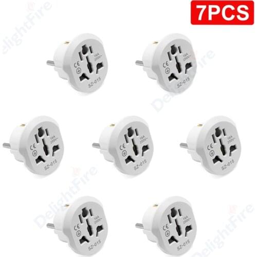 EU Adapter Universal Converter AU CN UK US To EU Wall Socket EU Adapter 4.8mm 2 Round AC 16A 250V Travel Adapter High Quality