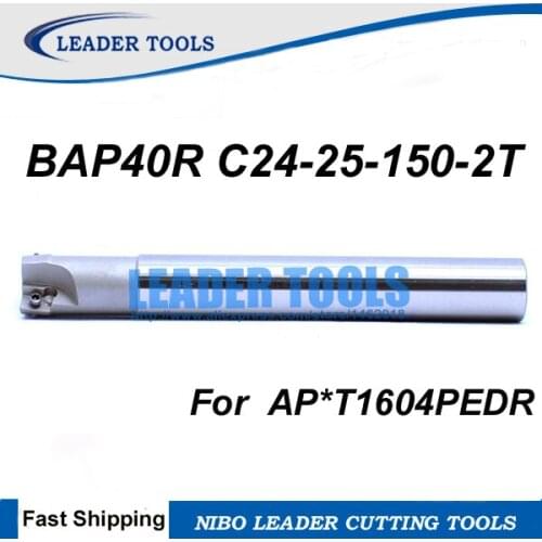 BAP400R C24-25-150-2T indexable End Mill,R0.8 Milling tool Holder for CNC Milling Machine,150mm Length, for Inserts APMT1604PDER