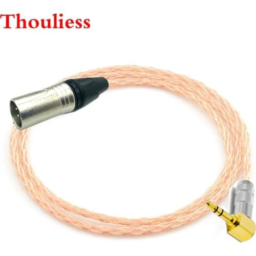 Thouliess 8 Cores 7N OCC Single Crystal Copper Upgrade Cable 3.5mm Stereo Male to 4pin XLR Balanced Femae Audio Adapter