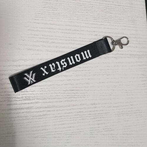 KPOP Monsta X Printing Name Strip Key Chain Keyring Phone Strip Fans Collection