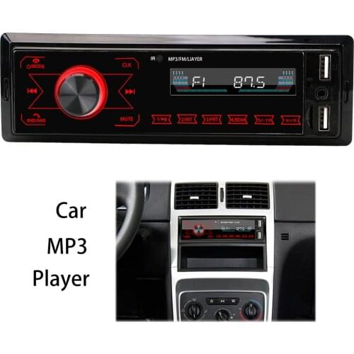 LEEPEE Music USB/SD with In Dash AUX Input Touch Car MP3 Player Car Audio Radio Stereo 1 Din Colorful Bluetooth Dual USB FM