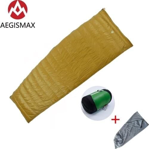 AEGISMAX LIGHT Long Adult Outdoor Camping Envelope Down Sleeping Bag Nylon Three Season Spring Autumn Summer Sleeping Bag