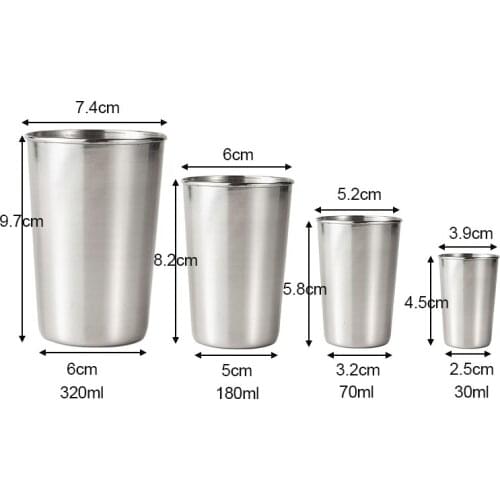 1 Pc Stainless Steel Metal Beer Cups White Wine Metal Cup Coffee Tumbler Coffee Tea Milk Mugs Outdoor Travel Camping Home Cups
