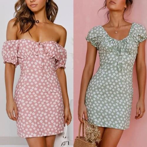 Fashion Women Lady Off Shoulder Wrap Dress Floral Ruffle Summer Womens Dress Hot