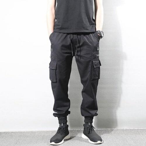 Fashion Streetwear Loose Multi Pockets Cargo Pants Camouflage Military Wide Leg Trousers Slack Bottom Hip Hop Joggers 2021 New