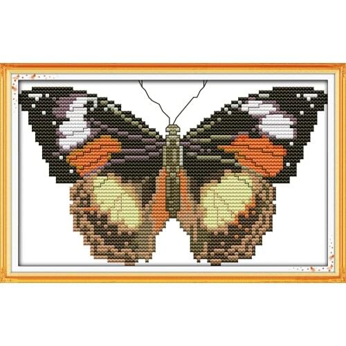 Butterfly cross stitch kit aida pre-print floss count fabric 14ct 11ct hand embroidery DIY handmade needlework supplies plus