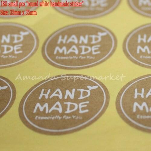 Lowest Price Hand Made Handmade Kraft Stickers Seals Label For Gift Box Craft Baking DIY Decals
