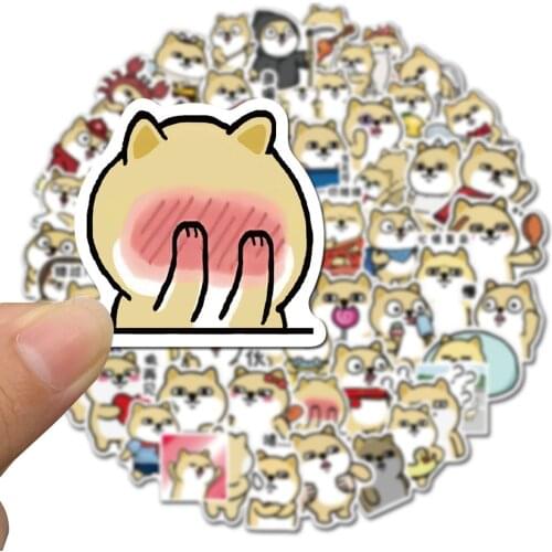 60PCS/pack Cartoon Animal Cute Little Lovely Shiba Inu Dog Stickers DIY Diary Scrapbook Sticker for Luggage Mobile Phone Sticker