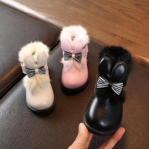 2020 New Toddler Cute Girl Winter New Baby Pu Leather Waterproof Short Boots Girl Boots