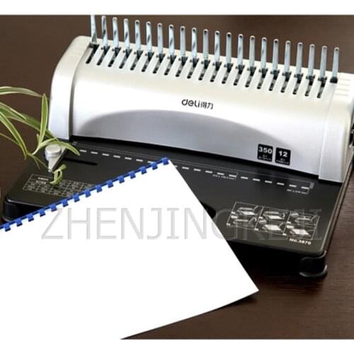 Comb Binding Machine Clip Aprons Finance Only Single Handle Manual Punching A4 Document Binding Tools Office Equipment