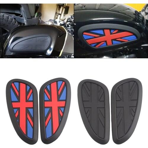 Motorcycle Retro Gas Fuel Tank Rubber Sticker Protector Sheath Knee Tank pad Grip Decal For Harley Yamaha Triumph Cafe Racer
