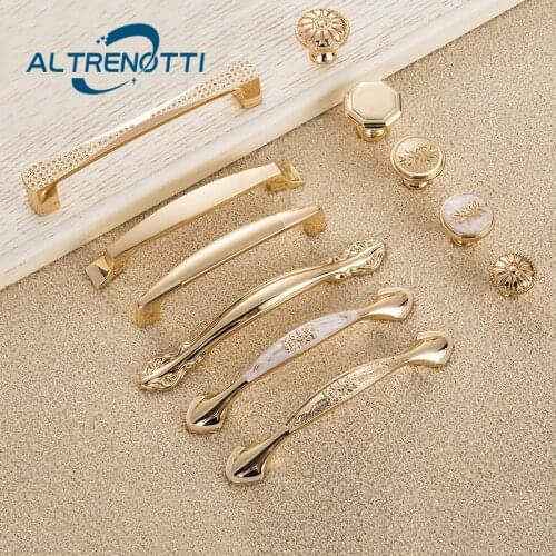 Cabinet Handle Luxury Furniture Rose Gold European Wardrobe Drawer Door Pull Zinc Alloy Kitchen Cupboard Closet Knob Hardware