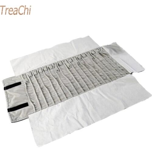 Grey Pendant Bracelet Organizer Storage Pouch Portable Necklace Display Travel CasesNew Fashion Black Velvet Jewelry Roll Bag