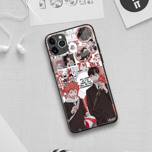 Shoyo Hinata Tobio Kageyama haikyuu!! Soft Silicon Glass Phone Case for IPhone SE 6s 7 8 Plus X Xr Xs 11 12 Mini Pro Max Samsung